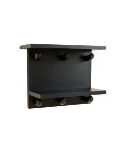 Linden Bend Wall-Mounted Entryway Organizer Shelf - Black