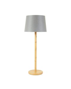 Willow Branch Floor Lamp With A Plain Fabric Shade - Gray (synthetic illustration; no displayed measurements)