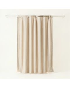 Ridge Brook Shower Curtain Hanging Flat From A Plain Rod - Beige (synthetic illustration; no displayed measurements)