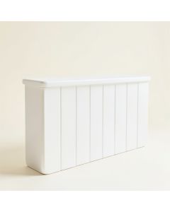 Laurel Bluff Narrow Outdoor Storage Bench - White (synthetic illustration; no displayed measurements)