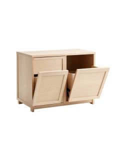 Glen Crest Freestanding Pull-Out Hamper Cabinet - Beige