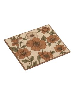 Fairview Rectangle Welcome Flower Painted Vinyl Back Painting 29 In . X (synthetic illustration; no displayed measurements)