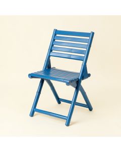 Flint Crest Folding Outdoor Chair - Blue (synthetic illustration; no displayed measurements)