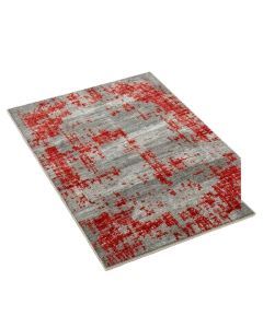 Anne Abstract Gray/Red Area Rug