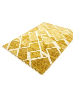 Hegwood Geometric Shag Yellow Area Rug (synthetic illustration; no displayed measurements)
