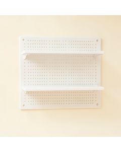 Slate Dell Empty Wall-Mounted Tool Organizer Panel - White (synthetic illustration; no displayed measurements)