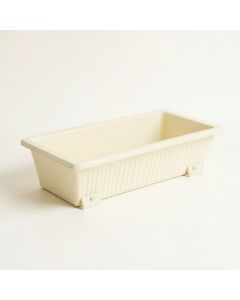 Holly Crossing Empty Railing Planter With Integral Brackets - Ivory (synthetic illustration; no displayed measurements)