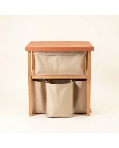 Laurel Crest Laundry Sorting Station With Plain Removable Bags - Terracotta (synthetic illustration; no displayed measurements)