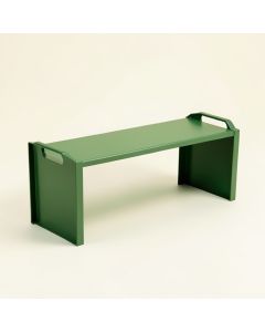 Alder Bridge Narrow Outdoor Storage Bench - Green (synthetic illustration; no displayed measurements)