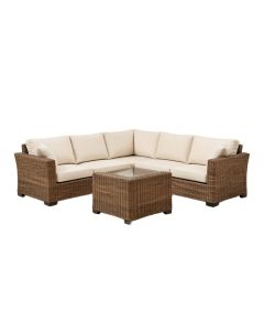 Merlyn 7 Piece Rattan Sectional Seating Group With Cushions