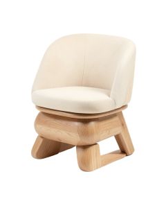 Hipple Solid Wood Stacking Side Chair In Beige (synthetic illustration; no displayed measurements)