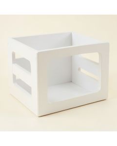 Maple Bridge Empty Furniture-Style Pet Crate - White (synthetic illustration; no displayed measurements)