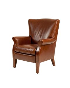 33 '' Wide Genuine Leather Wingback Chair (synthetic illustration; no displayed measurements)
