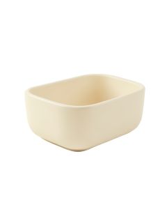 Juniper Branch Empty Railing Planter With Integral Brackets - Cream