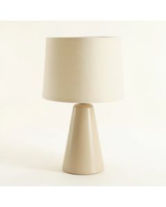 Lake Canyon Table Lamp With A Plain Fabric Shade - Beige (synthetic illustration; no displayed measurements)