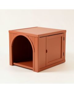 Hazel Crest Empty Furniture-Style Litter Enclosure - Terracotta (synthetic illustration; no displayed measurements)