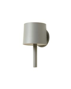 Reed Crest Wall Sconce Mounted On A Plain Wall - Gray