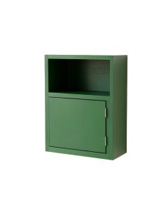 Cedar Arc Wall-Mounted Entry Cabinet (synthetic illustration; no displayed measurements)