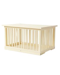 Cedar Branch Empty Furniture-Style Pet Crate - Cream