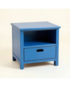 Willow Arc Nightstand - Blue (synthetic illustration; no displayed measurements)