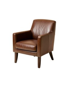 Glenloft Leather Parsons Chair In Brown (synthetic illustration; no displayed measurements)