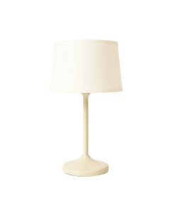 Lake Crest Table Lamp With A Plain Fabric Shade - Ivory