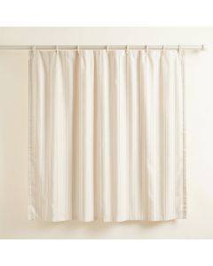 Hazel Brook Shower Curtain Hanging Flat From A Plain Rod - Ivory (synthetic illustration; no displayed measurements)