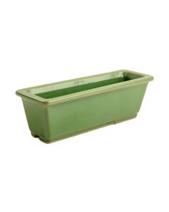 Willow Branch Empty Railing Planter With Integral Brackets - Green (synthetic illustration; no displayed measurements)