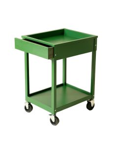 Meadow Bridge Empty Rolling Workshop Cart - Green (synthetic illustration; no displayed measurements)