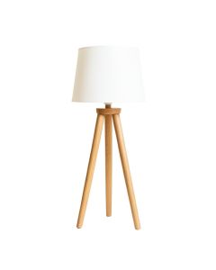 Brook Crest Floor Lamp With A Plain Fabric Shade - White (synthetic illustration; no displayed measurements)