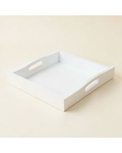 Reed Arc Serving Tray - White (synthetic illustration; no displayed measurements)