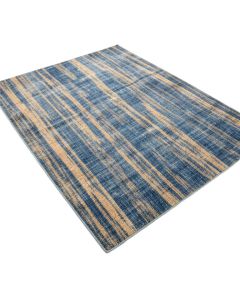 Tuscany Striped Denim Blue/Tan Indoor/Outdoor Area Rug (synthetic illustration; no displayed measurements)