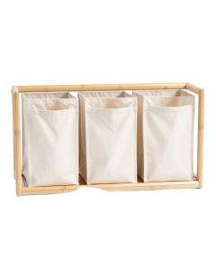 Lake Bridge Laundry Sorting Station With Plain Removable Bags - Beige (synthetic illustration; no displayed measurements)