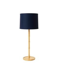 Birch Crest Floor Lamp With A Plain Fabric Shade - Navy (synthetic illustration; no displayed measurements)