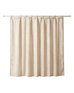 Heath Bridge Shower Curtain Hanging Flat From A Plain Rod - Beige (synthetic illustration; no displayed measurements)