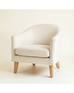 Linden Crest Upholstered Armchair - Ivory (synthetic illustration; no displayed measurements)