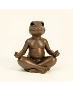 Meditating Yoga Frog Decorative Bird Feeder (synthetic illustration; no displayed measurements)