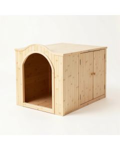 Hazel Bend Empty Furniture-Style Litter Enclosure - Ivory (synthetic illustration; no displayed measurements)