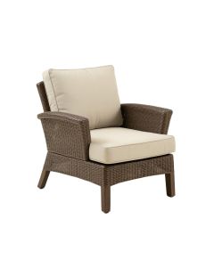 Falmouth Corner Patio Chair With Cushions (synthetic illustration; no displayed measurements)