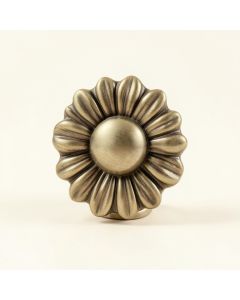 Solid Brass Sunflower Push Button (synthetic illustration; no displayed measurements)