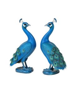 Arfath 2 Piece Peacock Statue Set