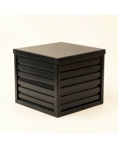 Summit Bluff Closed Outdoor Storage Box - Black (synthetic illustration; no displayed measurements)