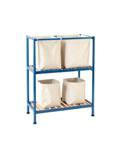Pine Bend Laundry Sorting Station With Plain Removable Bags - Blue
