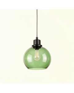 Cedar Arc Pendant Light Suspended From One Plain Cable (synthetic illustration; no displayed measurements)