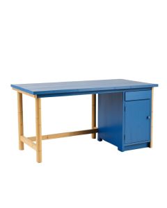 Ash Crest Empty Workshop Workbench - Blue (synthetic illustration; no displayed measurements)
