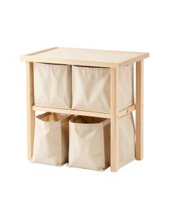 Vale Bridge Laundry Sorting Station With Plain Removable Bags - Beige (synthetic illustration; no displayed measurements)