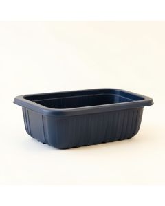 Hill Bend Empty Railing Planter With Integral Brackets - Navy (synthetic illustration; no displayed measurements)
