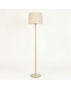 Harbor Canyon Floor Lamp With A Plain Fabric Shade - Beige (synthetic illustration; no displayed measurements)