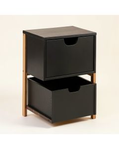 Slate Dell Freestanding Pull-Out Hamper Cabinet - Black (synthetic illustration; no displayed measurements)