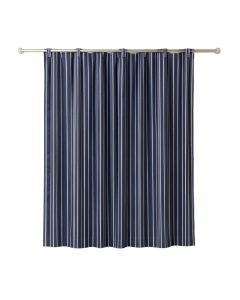 Hill Bluff Shower Curtain Hanging Flat From A Plain Rod - Navy (synthetic illustration; no displayed measurements)